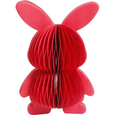 Centre De Table Lapin 3D - Décoration En Papier Alvéolaire Pour Pâques - 6,8 x 3,7 Pouces - Ornement De Table Printanier (1/5)