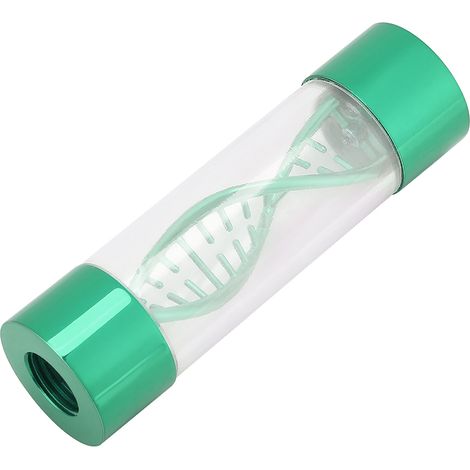 Débitmètre d'eau à spirale métallique multicolore, filetage femelle G1/4 pour refroidissement liquide d'ordinateur (vert) (1/5)