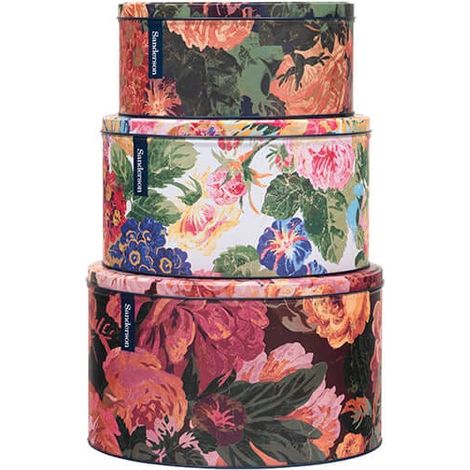 Sanderson Very Rose & Peony Set of 3 Round Cake Tins (1/2)