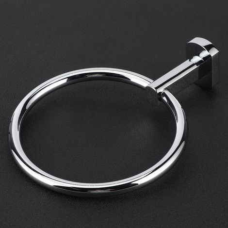 Wandmontierter Handtuchhalter aus Edelstahl, runder Ring für Badezimmer, Aufbewahrungsaccessoire (1/5)