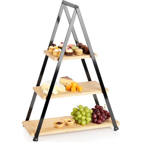 Plateau en bambou à 3 niveaux 53 cm (1/5)