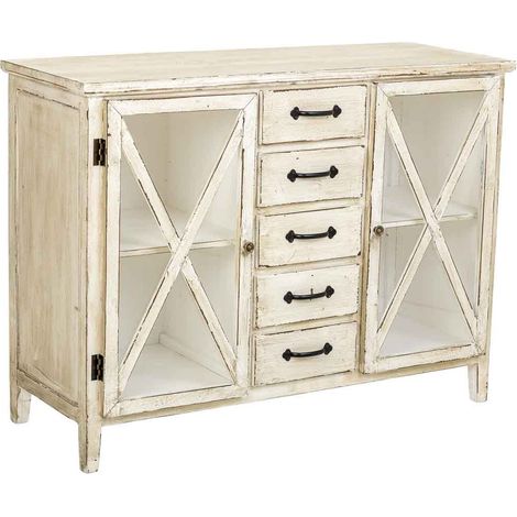 Aparador de madera beige 120x44x89h cm (1/5)