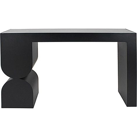 Consolle "Archie" in acciaio verniciato e piano in vetro 120 x h 75 cm