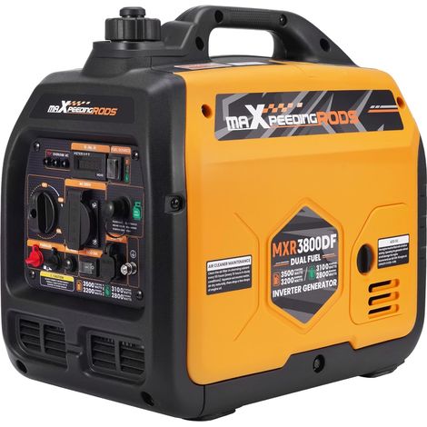 Groupe Electrogene Silencieux GPL et Essence 3500W Léger Inverter Générateur Gaz/Essence Portable avec Prises USB et 230V avec Affichage Numérique pour Camping Car Caravanes Jardin (1/5)