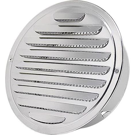 Grille Aération 100 mm Grille d'Aération en Acier Inoxydable Grille Ronde Grille Ventilation Grille d'Evacuation d'Air avec Moustiquaire Grille d’Aération Murale Protège Contre les Insectes (1/5)