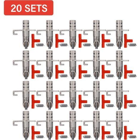 Ensemble de 20 abreuvoirs/distributeurs automatiques à tétines pour lapins, abreuvoir pour rongeurs (1/5)