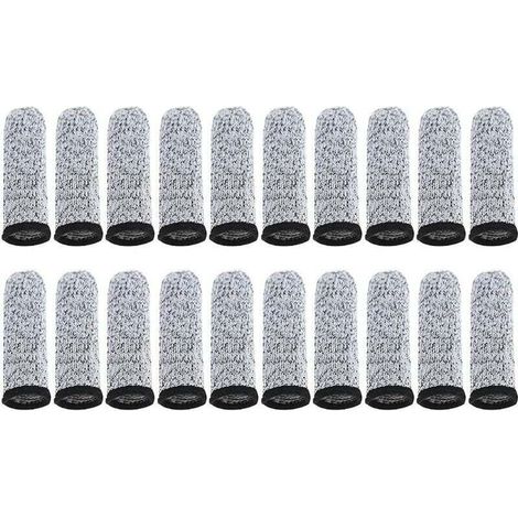 20 pièces doigtiers 5 niveaux de manchon de protection résistant aux coupures manchon de doigt antidérapant réutilisable pour la Sculpture de travail de cuisine (1/4)