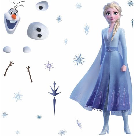 Stickers géant Elsa & Olaf La Reine des Neiges 2 Disney
