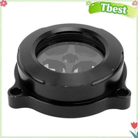 HURRISE capuchon de filtre à moteur transparent Couvercle de filtre à moteur transparent en alliage moto outillage Rouge Noire (1/5)