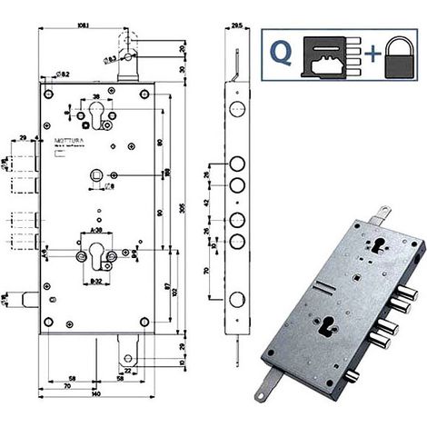 Serrure Sic.Triplice 898T1 Mottura