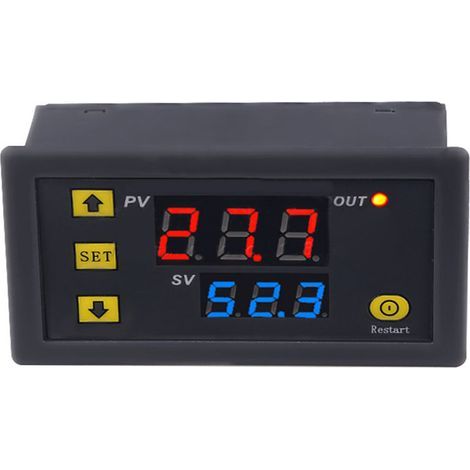 Digitaler Temperaturregler mit Anzeige, Heiz- und Kühltemperaturregelung, Schaltmodul, AC 110–220 V (1/5)
