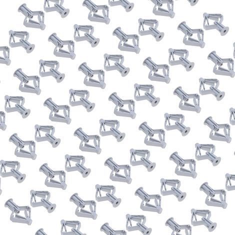 50 Pièces Cheville murale en, M8x50mm Universel Bouchons d'extension, Cheville à Cavité Expansible, Manche en Plastique, Raccord d'ancrage en Nylon pour Argile, Plaque de Plâtre (1/5)