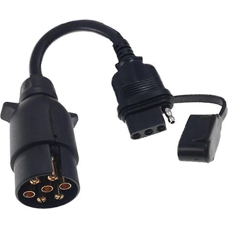 Adaptateur rond 7 broches pour feux de remorque UE vers US (1/5)