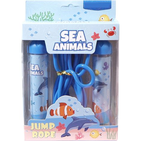 Corde à sauter enfants PVC mignon dessin animé sans noeud rapide vitesse corde entraînement fitness exercice salle classe lot océan (1/5)