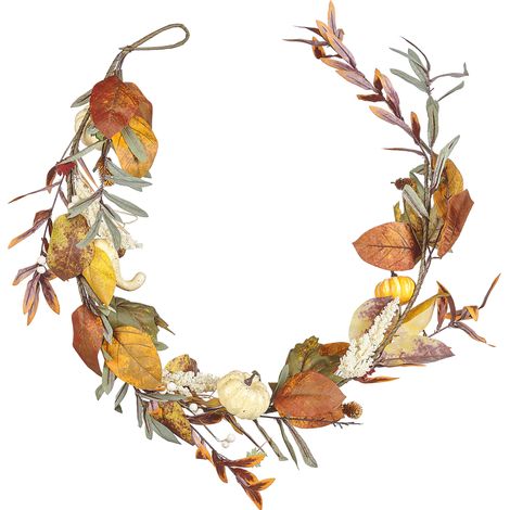 Guirnalda artificial de Navidad decoración de interior 150cm naranja Marbella