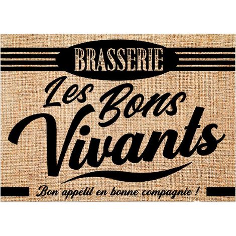 Set de table en toile de jute LES BONS VIVANTS (1/2)