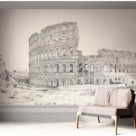 Papier peint adhésif décoratif pour salon chambre et cuisine Facile à poser avec colle Ruines anciennes 312x219 cm (1/5)
