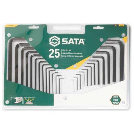 SATA ZESTAW KLUCZY IMBUSOWYCH 25el. SASZETKA