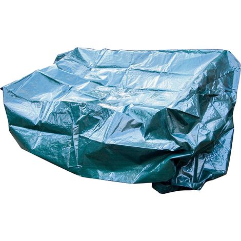 Dapetz ® Garden Bench Covers Waterproof 5ft, Outdoor Patio Bench Cover 2 seater, (1.6m) with Corner Eyelets and Securing Ropes, Anti-UV Wind Waterproof Polyethylene Furniture Cover, Green (1/5)