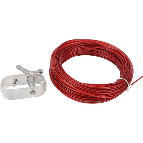 Kit câble et treuil pour bâche piscine 100 ft fil galvanisé treuil cliquet à ressort robuste piscine hors-sol hiver (1/5)