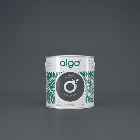 Peinture écologique Algo - Gris Ardoise - 0.5L / Mat