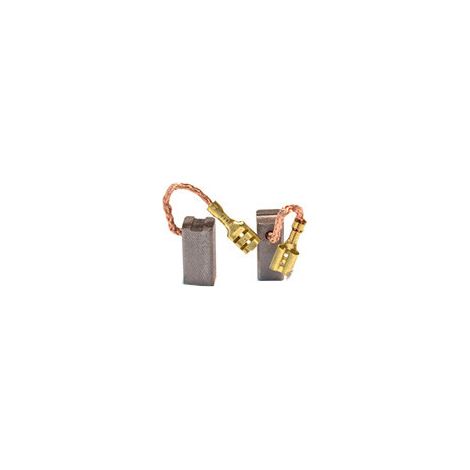 Juego de 2 carbones adaptables para Bosch. Dimensiones: 7 x 8 x 17 mm.