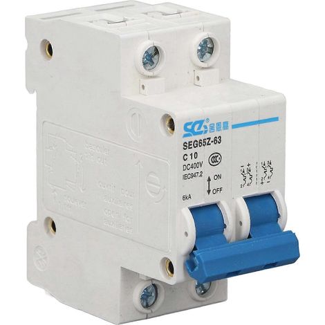DC-Miniatur-Leistungsschalter 2P 6KA 400V Luftschalter für Solar-PV-Systemmodule Grid C10 10A