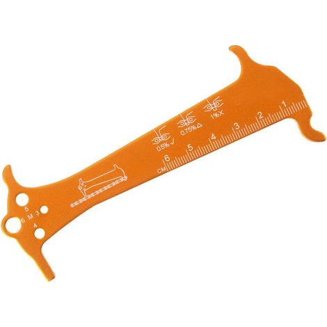 Stück Fahrradkettenverschleißwerkzeug, Fahrradkettenprüfwerkzeug, Verschleißanzeigewerkzeug aus Aluminiumlegierung, Kettenmesslineal (1/5)