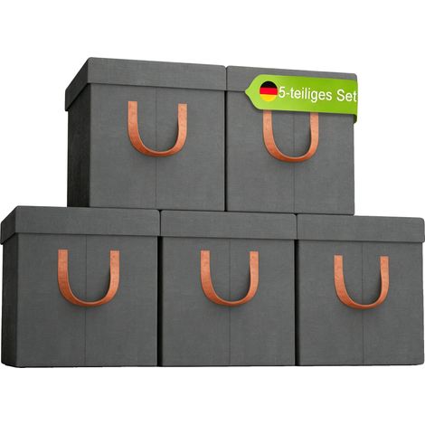 Aufbewahrungskörbe, wiederverwendbar, faltbares Design, 44x34x25cm(38L), L (1/2)