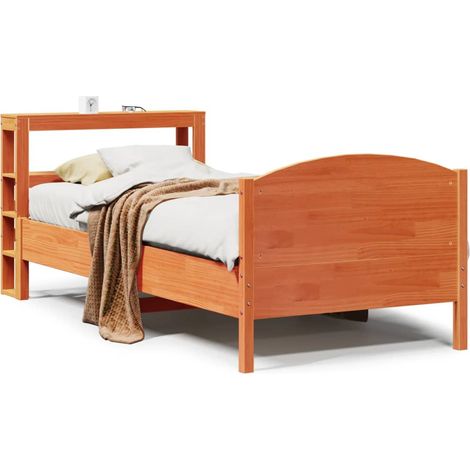 Maison Exclusive - Letto senza Materasso Marrone Cera 75x190 cm in Legno di Pino (1/5)