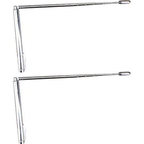 Baguette de sourcier portable en acier inoxydable (lot de 2), idéale pour l'extérieur.-56X0.9CM-Silver