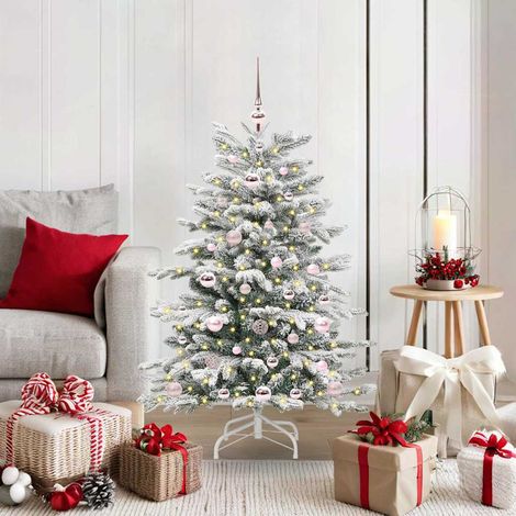 Künstlicher klappbarer Weihnachtsbaum Weiß 120 cm PE und PVC