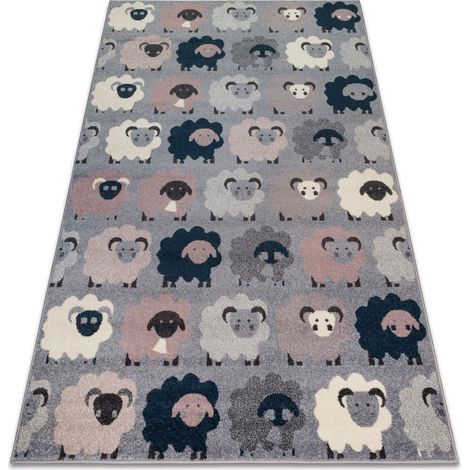 Tappeto HEOS 78468 grigio / blu PECORE  beige 120x170 cm