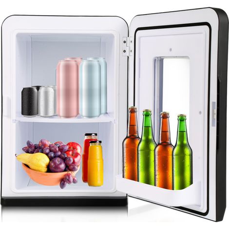 SWANEW Mini Frigo da 15 Litri Piccolo Frigorifero Portatile con funzione di raffreddamento e riscaldamento 220V AC/12V DC per Casa Camera da Letto Ufficio e Viaggio (1/5)