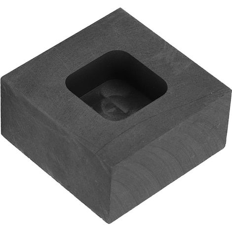 Moule à lingots en graphite de forme carrée, résistant à la chaleur, pour la coulée de pendentifs en or et argent. (1/5)