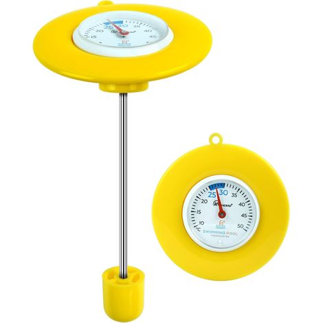 Thermometre Piscine Flottant, Thermomètre de Piscine Sans Fil, Thermomètre Piscine Flottant Facile à Lire, Étanche IPX6 Thermometre de Piscine pour Spa, Baignoire, Jacuzzi, Étang, Aquarium (1/5)