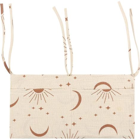 1 pièce Sac de rangement pour table de chevet, poches suspendues pour lits de bébé, tête de lit multi-usages – Rangement de couches, chaise haute portable, lit d'enfant (1/3)