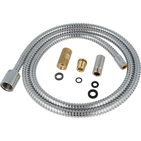 Hansa Brauseschlauch M15 x 1/2" verchromt, 1500 mm Länge, flexibel und langlebig (1/2)