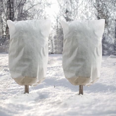 2pcs 100x120 cm Voile d'Hivernage, Protection Plantes Hiver avec Cordon et Fermeture éclair, Réutilisable Tissu De Protection des Plantes d'hiver de Gel, Givre, Insectes (1/4)