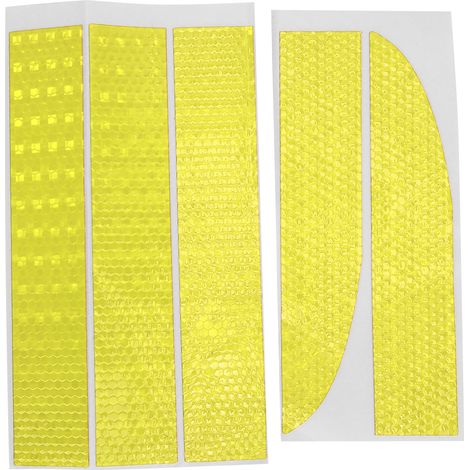 Autocollants Réfléchissants Jaune Fluorescent Imperméables Haute Visibilité - Lot de 5 (1/5)