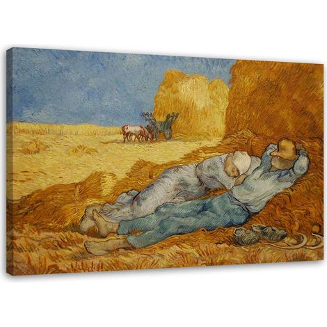 Stampa su tela, Siesta - Riproduzione di V. van Gogh - 100x70