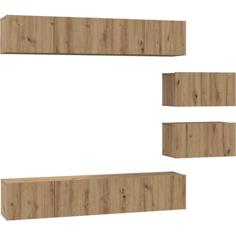Maison Exclusive - Ensemble meuble TV 6 pcs Chêne artisanal Bois d'ingénierie
