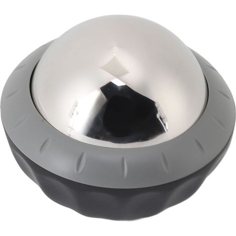 Rouleau de massage glacé Cryosphere en acier inoxydable, compresse chaude/froide, masseur musculaire en profondeur, gris et noir. (1/5)