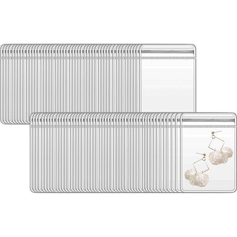 100 wiederverschließbare Zip Lock Beutel, transparente Zip Lock Beutel, Plastik Zip Lock Beutel, transparente Plastikbeutel, transparente Beutel