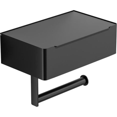 Porte Rouleau Papier Toilette,Porte Rouleau Papier Toilette Auto-adhésif,Support Papier Toilette,avec Boît à Lingettes Humides (1/4)