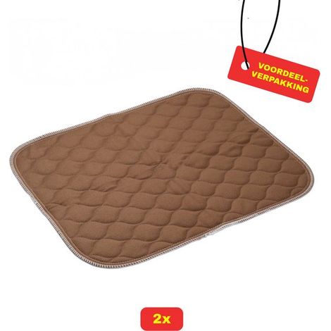 Protège-siège lavable - Marron - 40 x 50 cm - Alèse pour incontinence pour chaise ou lit - Lot de 2