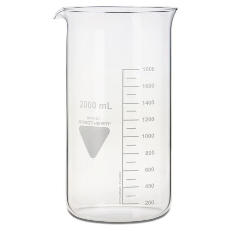 Bécher RS PRO, Verre borosilicate, 2L ( Prix pour Paquet de 10 )