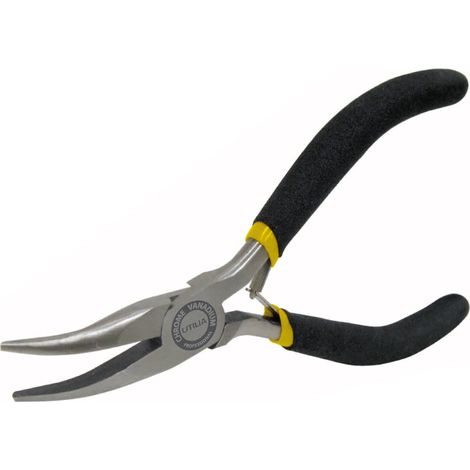 Utilia PINZA A BECCHI 1/2 TONDI PIEGATI PROFESSIONALE mm. 120 6.00 pz