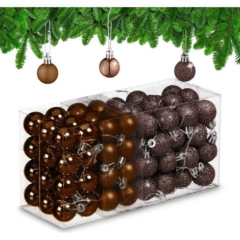Juego de 96 adornos navideños de plástico para árbol de Navidad