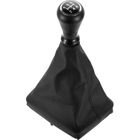 Pommeau de levier de vitesse en cuir noir avec soufflet pour C1 C3 pour C4 et 106 107 205 206 207 306 307 308 309 405 406 407 508 605 607 806 (1/5)